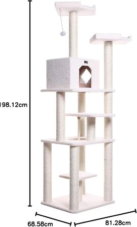 Котяче дерево B7701, слонова кістка, 32x27x78'