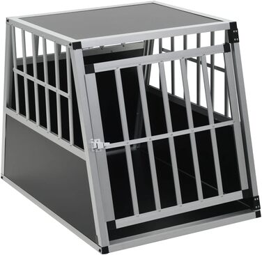 vidaXL Транспортна клітка для собак, одностворчата, 65x91x69,5 см, металева, перевезення та подорожі