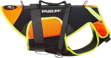 Жилет для собак Julius-K9 IDC 3in1, чорний/ультрафіолетовий помаранчевий (L)