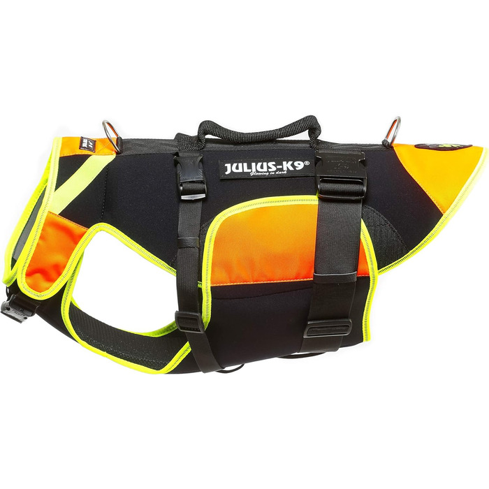 Жилет для собак Julius-K9 IDC 3in1, чорний/ультрафіолетовий помаранчевий (L)