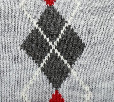 Светр для собаки, візерунок Argyle, сірий, для маленьких собак