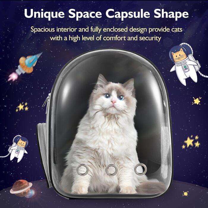 Рюкзак Pawaboo Cat, сумка Bubble Tote чорна