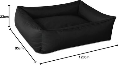 Ліжко для собак BedDog MAX, знімний чохол, XXL, чорний