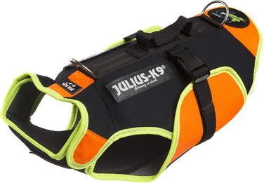 Жилет для собак Julius-K9 IDC 3в1, чорний/УФ-помаранчевий (S)