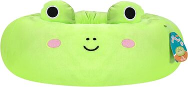 Ліжко для домашніх тварин Squishmallows Wendy Frog, середнє, ультрам'яке, офіційне плюшеве, 61 см
