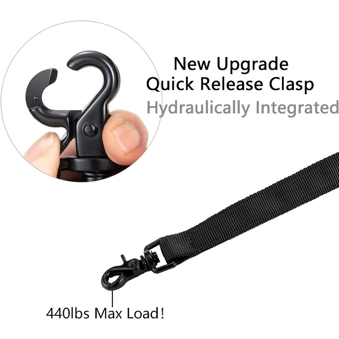 Повідець для собак JiePai Tactical Bungee, 1,8 м, 2 ручки