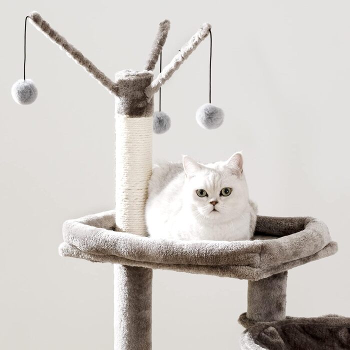 Котяче дерево з тумбою для лотка, 2-в-1, 150 см