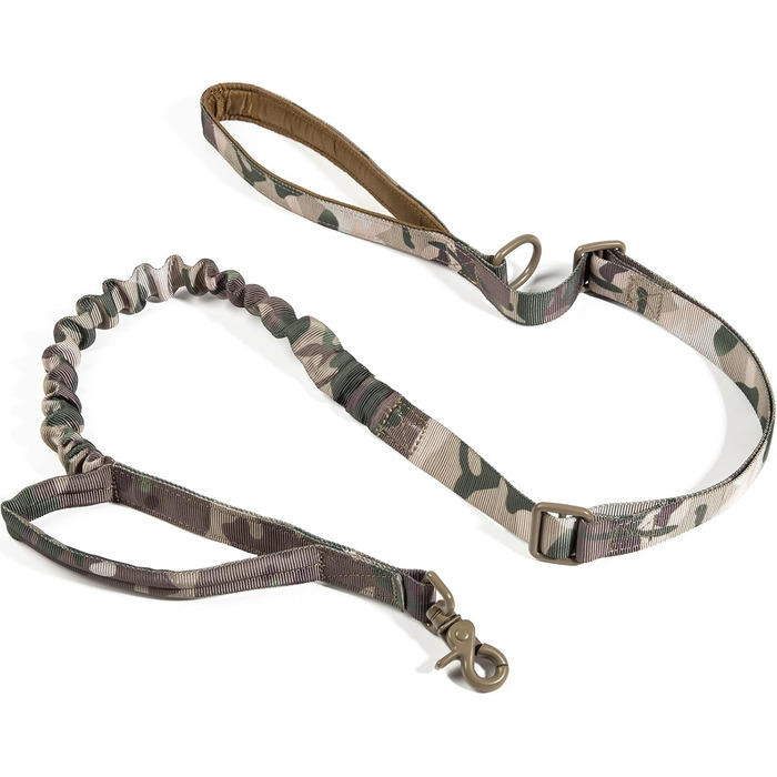 Повідець для собак JiePai Tactical Bungee, 1,8 м, камуфляж