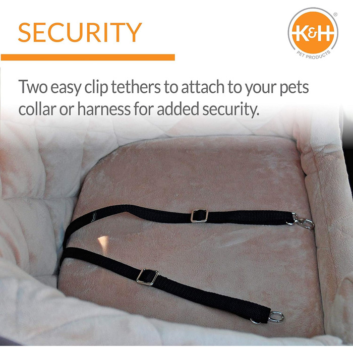 Портативне автокрісло для дрібних домашніх тварин K&H Pet, сіре
