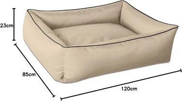 Ліжко для собак BedDog MAX, знімний чохол, XXL, бежевий