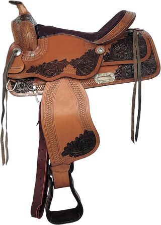 Вестерн сідло A&M Reitsport Dallas з буйволячої шкіри, 17 дюймів, нове