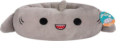 Ліжко для домашніх тварин Squishmallows Gordon Акула 61 см, середнє, ультрам'яке, офіційне плюшеве ліжко