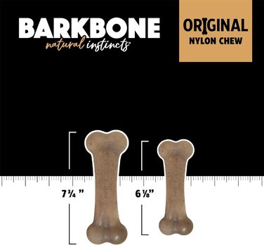 Жувальна кістка для собак Pet Qwerks BarkBone, нейлонова, для агресивних гризунів, зі смаком бекону, 19,7 см