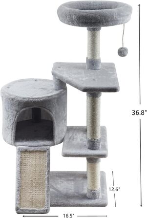 Кігтеточка для кішок MIAO PAW 11Cat для кішок, сизаль, сіра