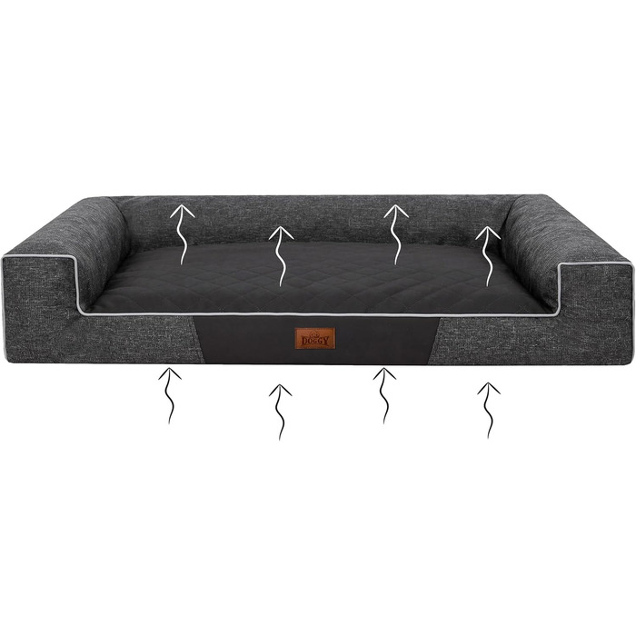 Ліжко для тварин HOBBYGARDEN XXL темно-коричневе 118x78 см