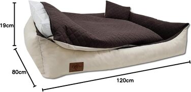 Ергономічна лежанка для собаки Odolplusz XXL (коричнево-бежева)