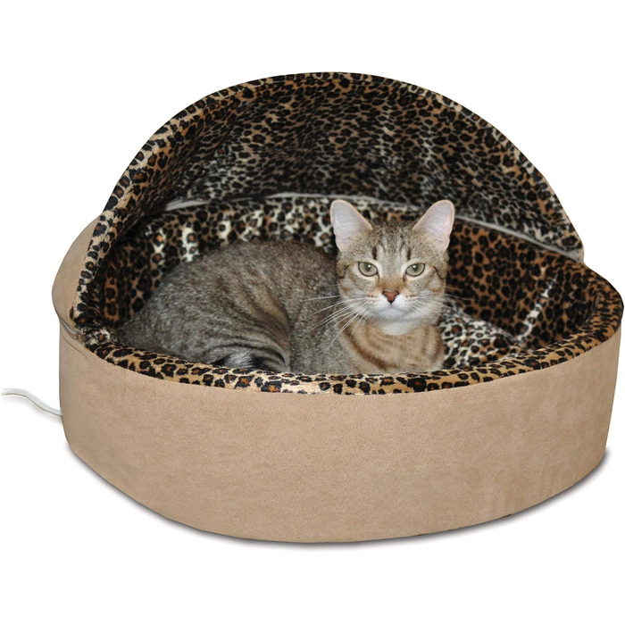Ліжко K&H PET Thermo-Kitty Делюкс, з підігрівом, Леопард