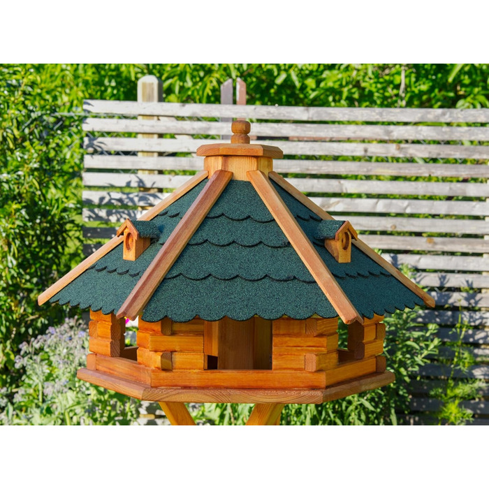 Дерев'яна годівниця Vogelvilla V18, зелена, XXL
