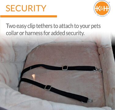 Портативне автокрісло для дрібних домашніх тварин K&H Pet, сіре