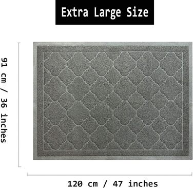 PETUPPY Високоякісний килимок для котячого туалету XL 119×91 см, без фталатів, водовідштовхувальний, не ковзає, легкий у догляді, м'який, збирає наповнювач