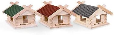 Шпаківня велика, шиферно-сіра 44x37x27 см, годівниця для птахів