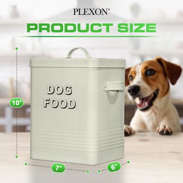 Герметичний контейнер для зберігання корму для собак Plexon, білий