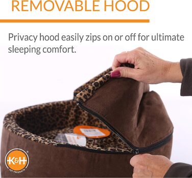 Лежак для кішок K&H PET Thermo-Kitty з підігрівом, леопард