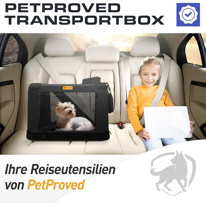 Складна коробка для транспортування собак PetProven для автомобіля та дому