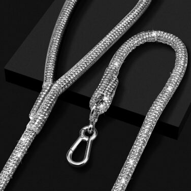 Повідець для собак Woofuu Luxury зі стразами, 109 см