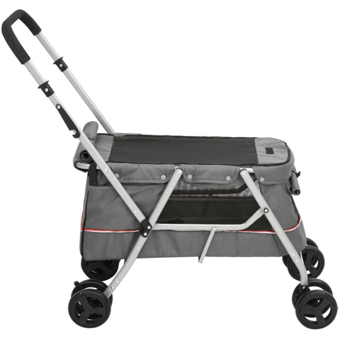 Складна коляска для собак 100x49x96см (Сірий)