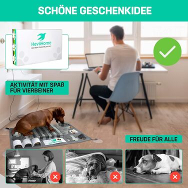 HeviiHome® Інтерактивний килимок-лабіринт для собак, нюховий килим, іграшка для розвитку інтелекту, нековзкий, міцний, придатний для прання, універсальний для всіх порід