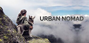Водонепроникний нашийник для собак Tiger Tail Urban Nomad, не вбирає запахи, міцний, легкий, матове покриття, з якісного нейлону, для малих, середніх і великих собак, чорний, розмір M