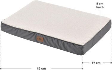 Ортопедичне ліжко для собаки Juskys Milow 92х69см бежевий