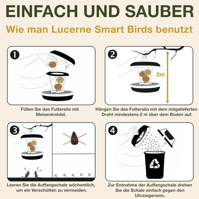 Годівниця для птахів SWISSINNO SMART Birds зелена