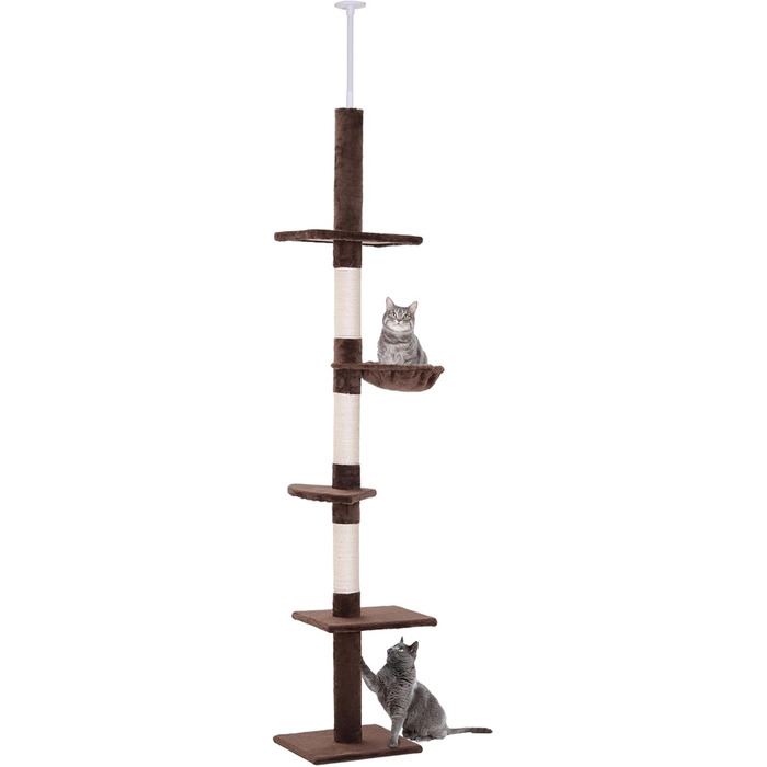 Стеля PawHut з регулюванням висоти Cat Tree Brown