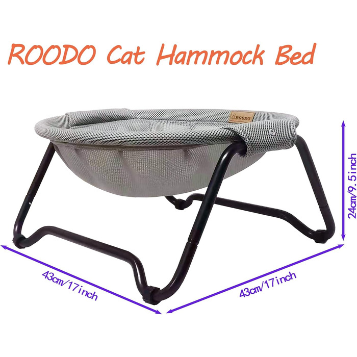 Ліжко-гамак ROODO Cat, знімний, можна прати, дихаючий