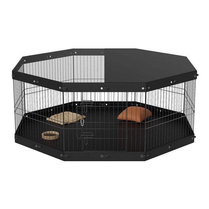 Манеж VEVOR Puppy 61см, 8 панелей з килимком