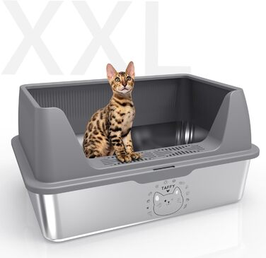 Лоток з нержавіючої сталі XXL, 20 л, сірий, герметичний