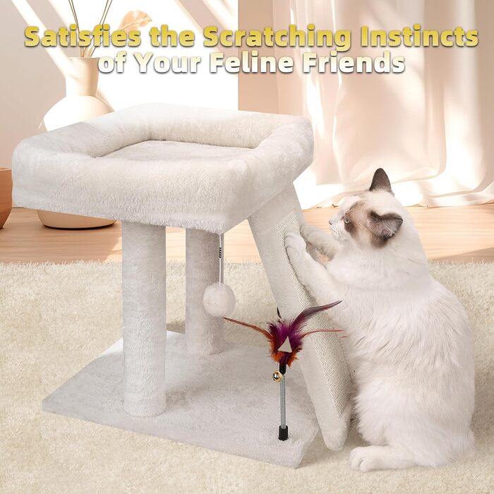 Вежа для котів Cat Tree Tower, з іграшкою (бежевий)