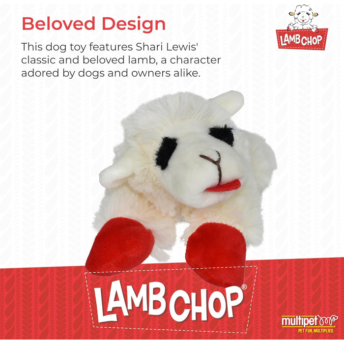 Багатофункціональна ліцензована іграшка для собак Lamb Chop Jumbo