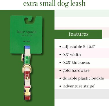 Нашийник для собак Kate Spade NY, золота пряжка, 39-61 см