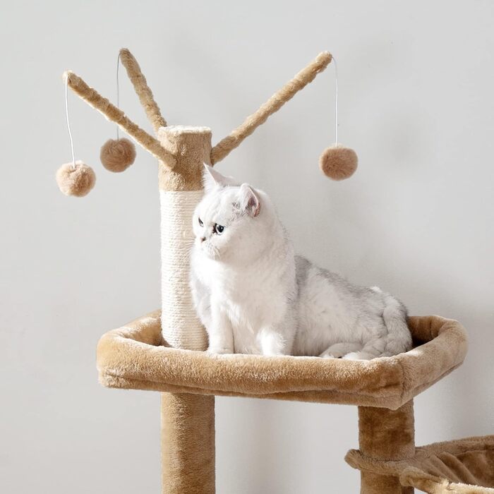 Котяче дерево з тумбою для лотка, 2-в-1, 150 см