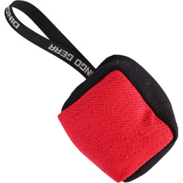 Іграшка для собак Dingo Gear Beißwurst з Nylcot, 10x10 см, куб, з ручкою, чорна/червона – для тренування та ігор