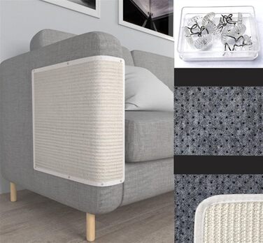 Килимок для кішок GIBZ Sisal, 8050см, білий