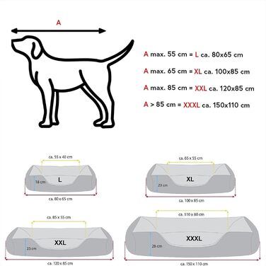 Ліжко для собак BedDog MAX, знімний чохол, XXL, бежевий