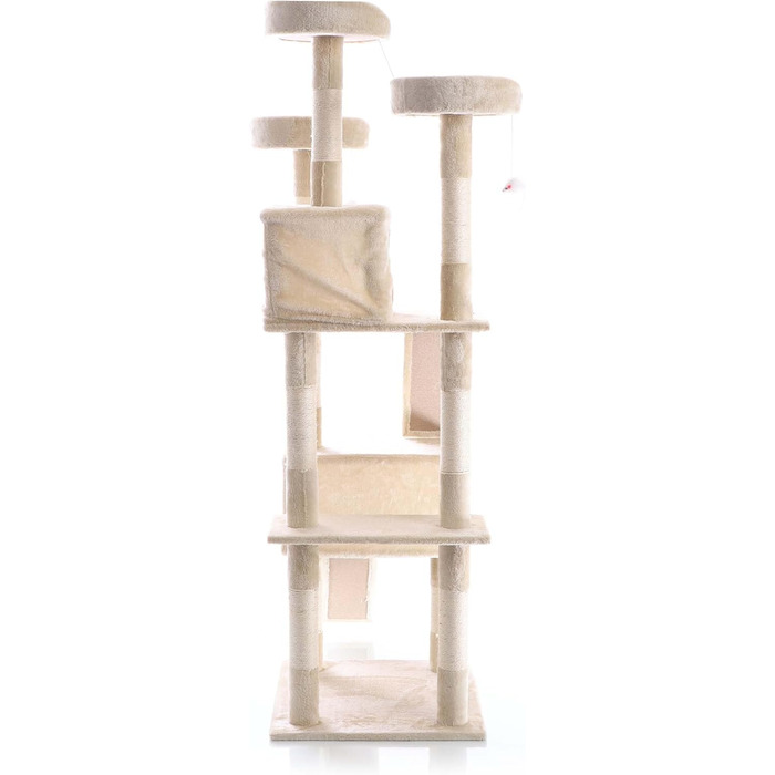 Кігтеточка Wiltec 170 см, Сизаль, Платформи, бежева