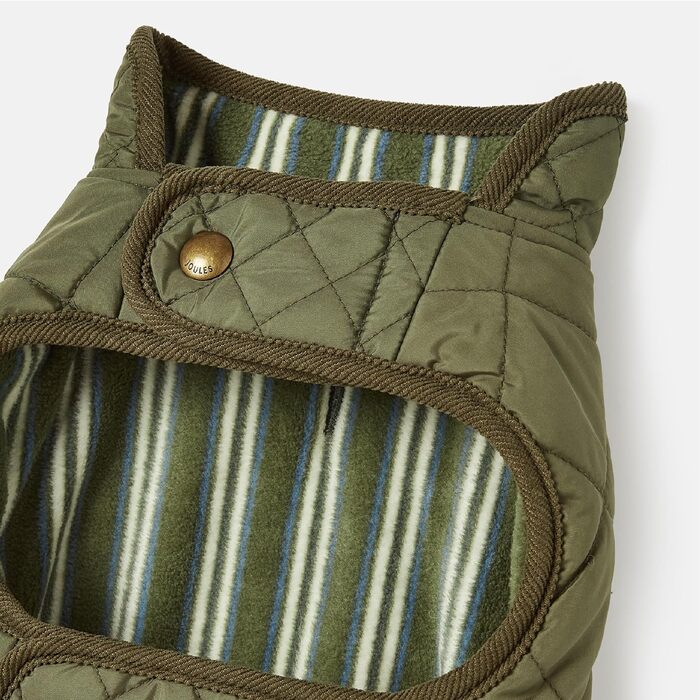 Зимове стьобане пальто Rosewood x Joules Khaki для великих собак