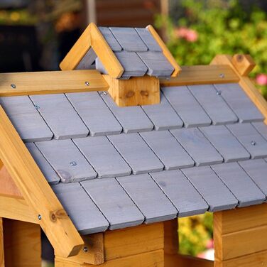 Годівниця для птахів Melko Bird Villa балкон Дерево Натуральне 44x34x37 см