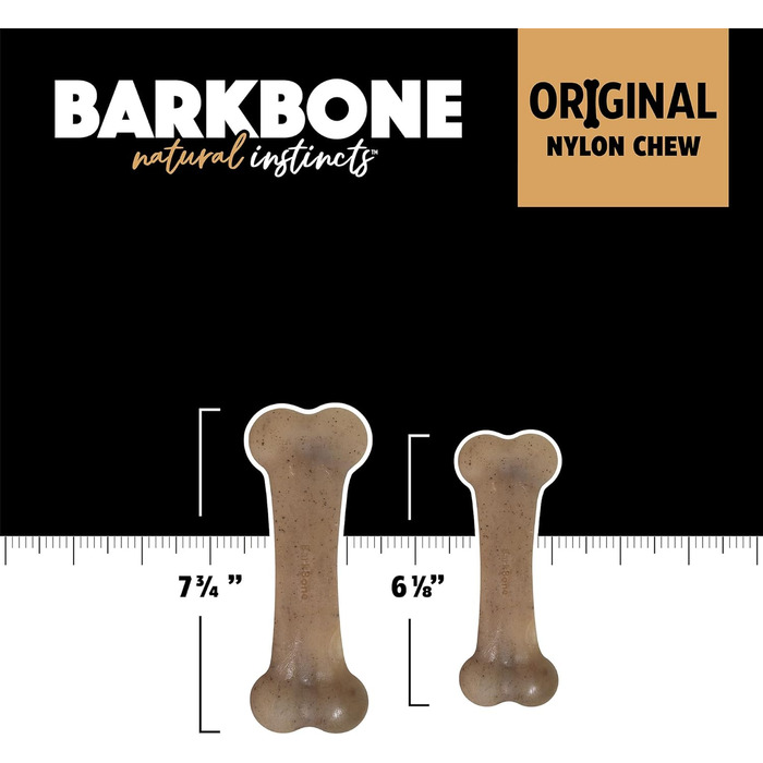 Жувальна кістка для собак Pet Qwerks BarkBone, нейлонова, для агресивних гризунів, зі смаком бекону, 19,7 см