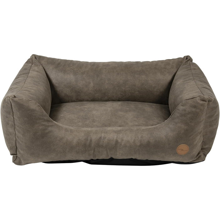 Диван для собак JACK AND VANILLA JV Classy, штучна шкіра, кам'яний, 100x70x27 см – міцне та комфортне ліжко для собак
